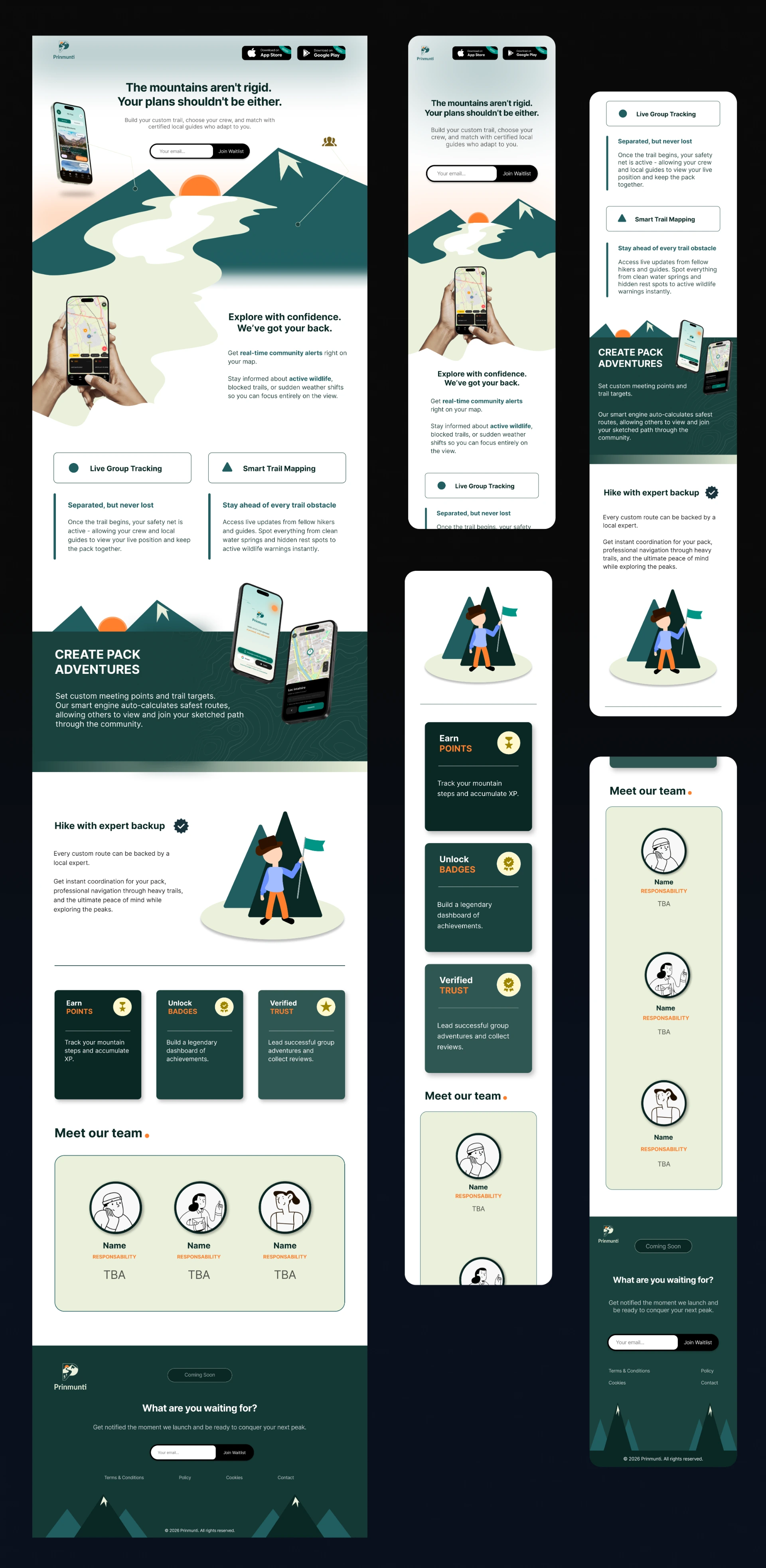Prinmunti Landing Page Desktop screen 1