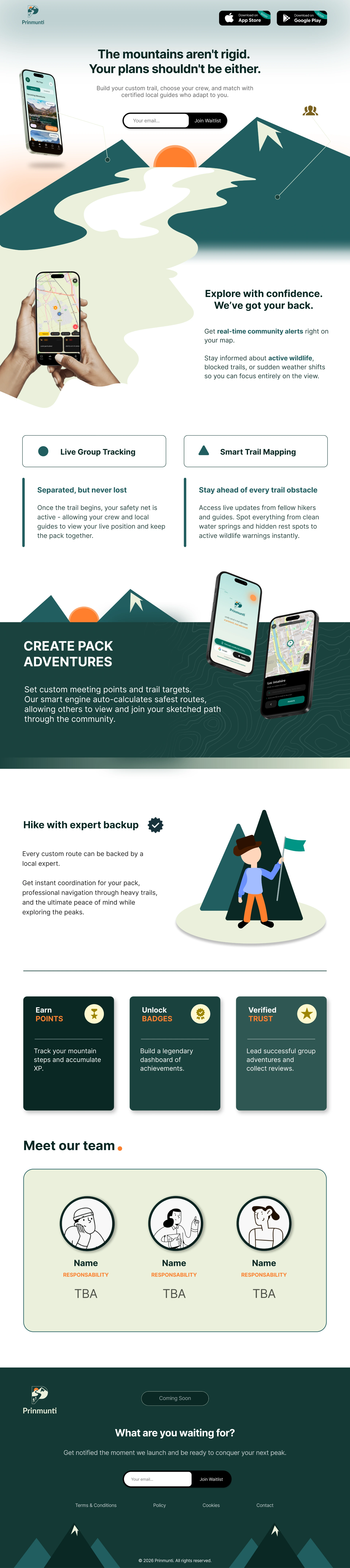 Prinmunti Landing Page Desktop screen 2